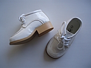 Close-Out Infant White Patent Leather Shoes - Square Toe