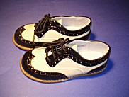 Boys Wing Tip Patent Shoes - Black & Ivory Size 1