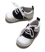 Angel Baby Navy Leather Saddle Shoes