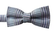gray plaid bow tie