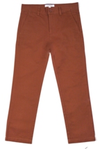 Isaac Mizrahi Slim Cut Cotton Pants - Rust