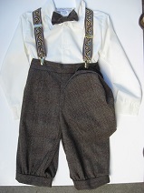Boys Brown Plaid Knicker Outfit  One Size 5 left!