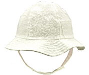 White Seersucker Hat - Infants