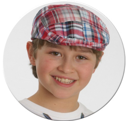 Toddler / Youth Cotton Patch Plaid Golf Driver Cap - Red