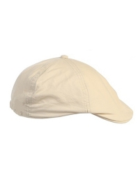 Linen/Cotton French Newsboy Driver Cap - Ivory