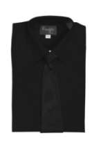 Boys Long Sleeve Dress Shirt & Tie - Black
