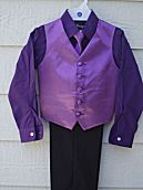 Close-Out 4 - Piece Purple Vest And Slacks Set
