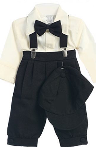 Infant Black Knicker Set with Ivory Shirt
