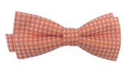 Microfiber Diamond-Patterned Boy's Bow Ties - Coral