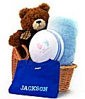 The Teddy Bear And Personalized Tee Baby Gift Basket Shower Gift