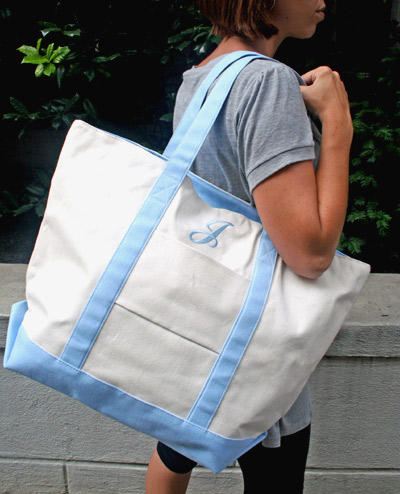 The Personalized Tremendous Tote in Light Blue