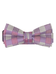 Isaac Mizrahi Designer Boy's Silk Bow Ties - Lavender Plaid
