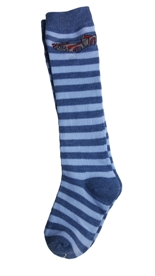 Boys Stripe Knee Socks - Light Blue and Dusty Blue