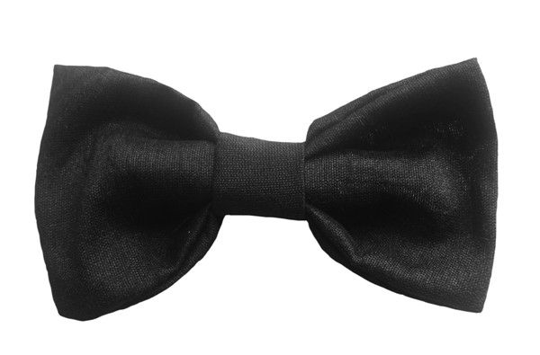black baby silk bow tie