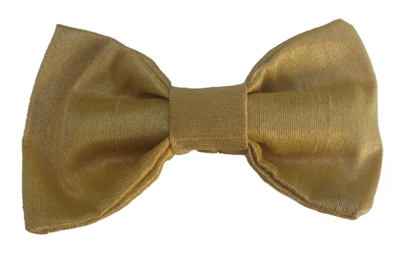 gold baby silk bow tie