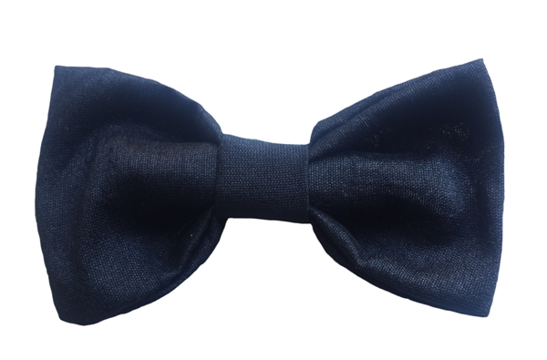 navy-blue baby silk bow tie