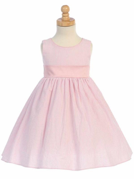 **Spring Sale** Sister Striped Seersucker Dress - Pink