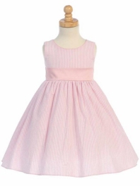 **Spring Sale** Sister Striped Seersucker Dress - Pink