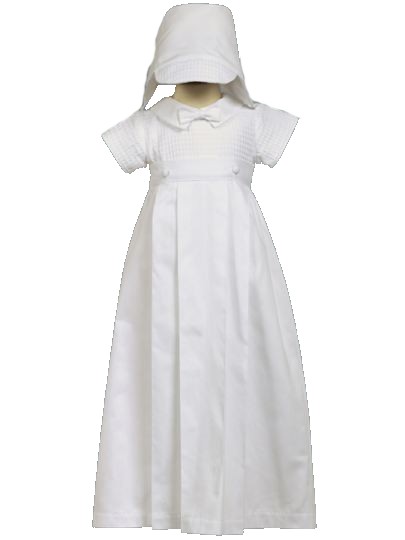 Lito Christening Cotton Romper w Detachable Gown *Sale*