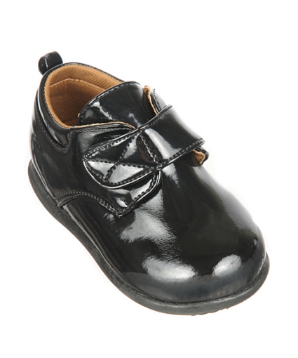 Close-Out Black Patent Dress Shoes Velcro Strap