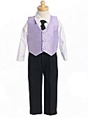 Lilac Poly-Silk 4 Pc Boys Formal Vest Set