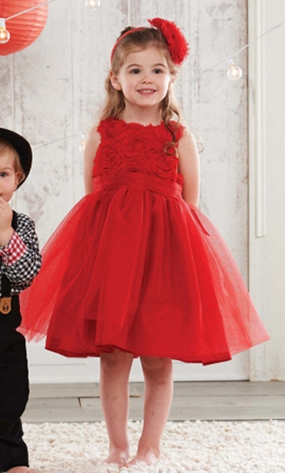 Sale! Roses Are Red Rosette Valentines Dress