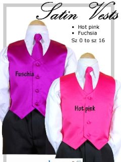Fuschia and Hot Pink Vest and Tie