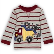 Sesame Street Infant DUMP Truck Long Sleeve Jersey Tee