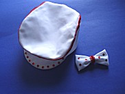 One-Of-A-Kind Drummer Boy Cabbie Hat & Bow Tie Set