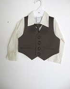 One-Of-A-Kind 3 Pc Vest, Tie & Shirt Set- 18 mo.