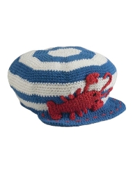 Summertime Infants Crochet Nautical Baby Hat w Lobster Motif