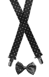 Suspenders & Bow Tie Set - Polka Dot