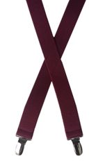 Kids Elastic Suspenders - Burgundy