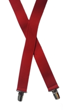Kids Elastic Suspenders - Red