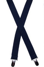 Kids Elastic Suspenders - Navy