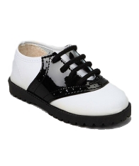 Black & White Patent Saddle Shoes *Sale*