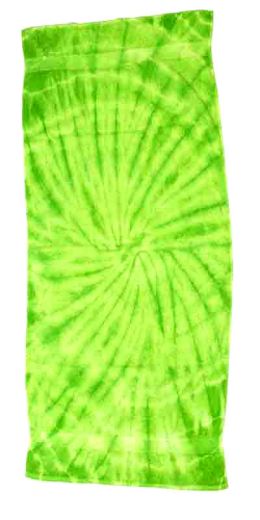 Tie Dye Spider Large Beach Towel in Lime