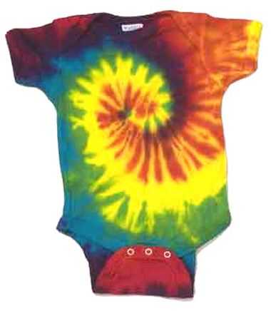 Tie Dye Reactive Rainbow Infant Creeper