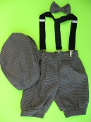 One of a Kind  Wheat and Black Knicker Set