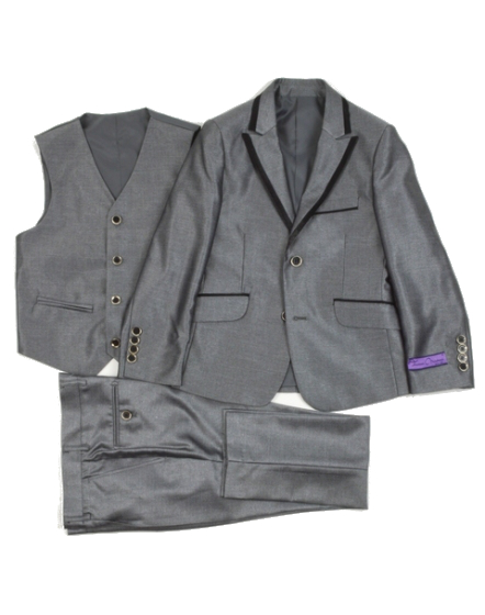 Isaac Michael Silver Tuxedo Suit