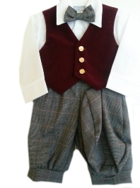 Sale!! 5 Pc Burgundy Toddler Holiday Knicker Set 12 mo