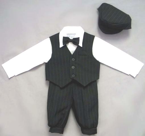 Close-Out Black Pin Stripe Knicker Suit