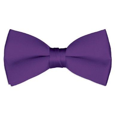 grape (purple) satin bow tie