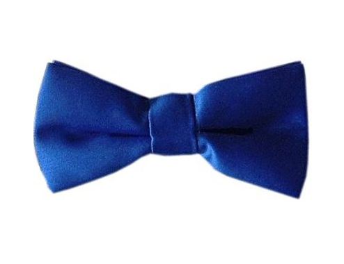 royal blue satin bow tie