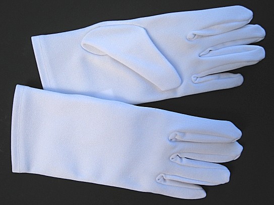 Boy's White Formal Wrist Length Gloves