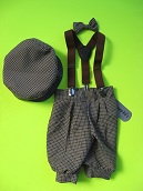 One of a Kind  Brown Check Knicker Set