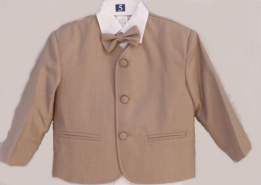 Close-Out Infant Eton Suit in Tan