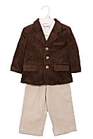 Brown Corduroy Toddler 4-Piece Suit