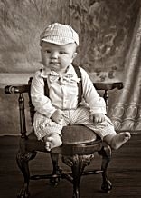 Checked Infant Boys Linen Knicker Set