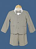 Close-Out Boy's Rayon Eton Suit in Sage